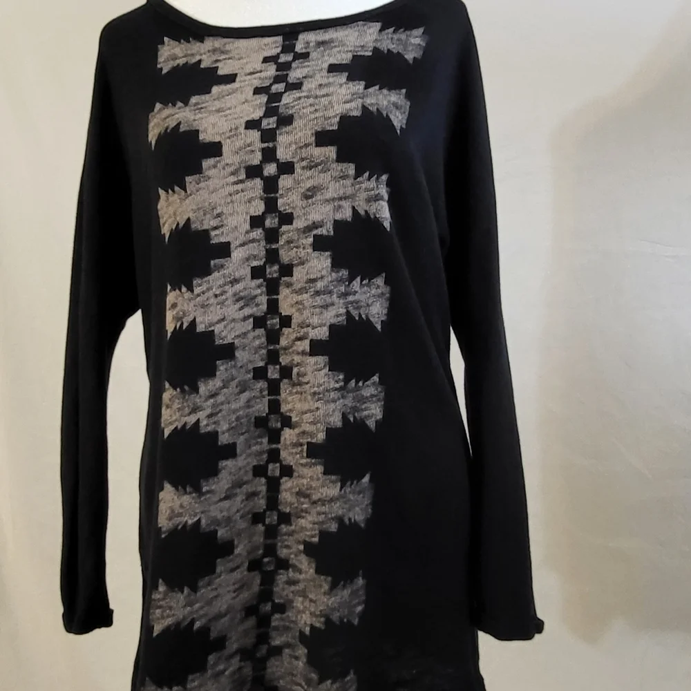 Women's Pull&Bear sweater small pre-owned used great blue patterned aztec